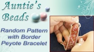 Karla Kam  Random Pattern with Border Peyote Bracelet [upl. by Ntsud]