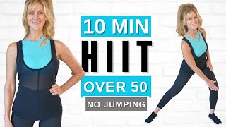 10 Min BEGINNER HIIT Workout For Weight Loss  Women Over 50 [upl. by Calabrese405]