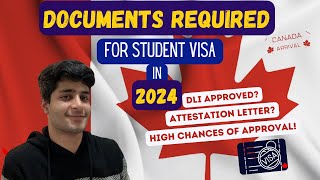 DOCUMENTS REQUIRED TO APPLY FOR CANADIAN STUDY VISA  Canada Visa 2024 [upl. by Gaeta]