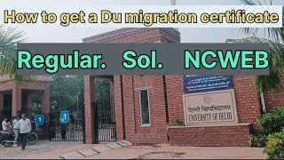 How to get a sol migration certificate  Delhi University migration certificate  Du migration [upl. by Kin]