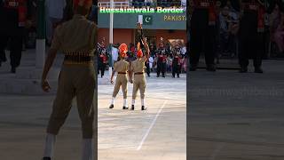 The Ultimate Guide to India Pakistan Border Parade 😱 hussainiwala viral highlights [upl. by Navak148]