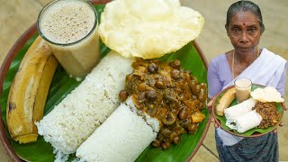 Kerala Breakfast Puttu  Kadala Curry  Tea  Tasty amp Healthy Breakfast [upl. by Kirsten]