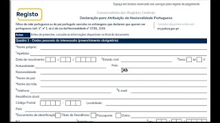NOVO FORMULÁRIO Azul Como Preencher o Formulário para Cidadania Portuguesa Faça você mesmo [upl. by Nylanna]