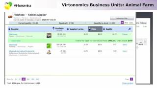 Virtonomics tutorial Business Units Agriculture [upl. by Budde155]