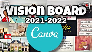 How To Make A Vision Board On Canva For Free [upl. by Rekab]