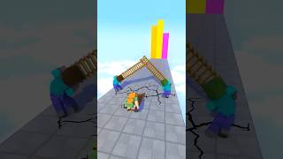 Ladder Run Alex VS Steve VS Zombie Funny Animation [upl. by Rodrigo]