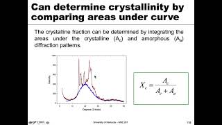 MSE 201 S21 Lecture 31  Module 2  Measuring Polymer Crystallinity [upl. by Rexanna547]