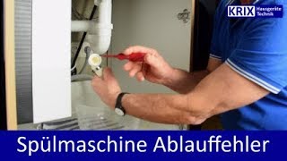 E24 Ablauffehler Spülmaschine pumpt nicht ab  Ablaufschlauch reinigen  Siemens Neff Bosch [upl. by Arnie136]