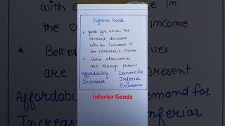 Concept of Inferior goods  What are inferior goods [upl. by Adigirb829]