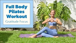 Full Body Pilates Workout  Gratitude Focus 💗 [upl. by Kanal976]