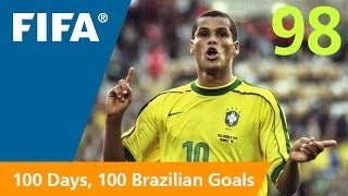 100 Great Brazilian Goals 98 Rivaldo France 1998 [upl. by Luane516]