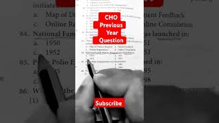 CHO previous year question paper  CHO exam preparation 2024  nursing officer question choexam [upl. by Iinde]