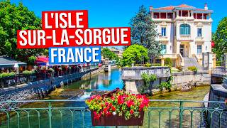 LISLESURLASORGUE  FRANCE Visit of the Venice of Provence in 4K [upl. by Gelhar90]