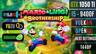 GTX 1050 Ti  i5 9400f  Mario amp Luigi Brothership  Sudachi vs Ryujinx vs Yuzu [upl. by Eachelle]