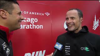 PostRace interview Marcel Hug Chicago Marathon 2024 mens wheelchair race winner [upl. by Gristede512]