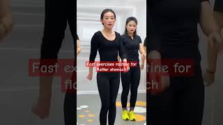 Fast exercises routine for flatter stomach flatbelly bellyfatexercise burnbellyfat [upl. by Amalberga]