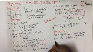 DC38 Power Spectrum and Bandwidth of QPSK signal  EC Academy [upl. by Merfe]