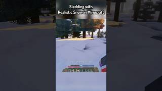 Sledding with Realistic Snow in Minecraft Physics Mod Pro Shorts minecraft [upl. by Saudra]