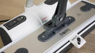 POLTI Moppy  Cleaning vertical surfaces with the cordless cleaner with steam [upl. by Hulton]