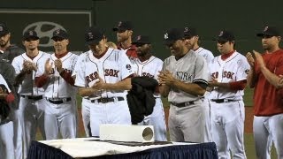 Red Sox honor Mo with pregame ceremony [upl. by Gerdeen]