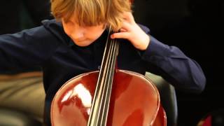 A Dvorak  Humoresque for cello and piano  Leonard Razboršek 8 years old [upl. by Cila]