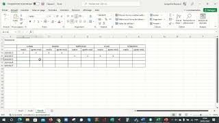 réaliser un semainier sur Excel [upl. by Erdei]