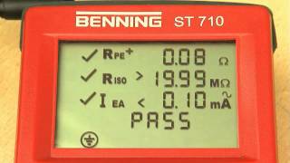 BENNING ST 710  Appliance tester en [upl. by Ekyt]