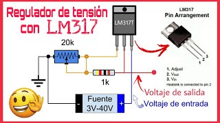 CÓMO HACER UN REGULADOR DE VOLTAJE CON UN LM317 [upl. by Orferd66]