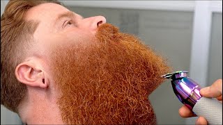 HOW TO FADE A LONG BEARD  Step by Step Beard Shape Up Tutorial [upl. by Hcahsem]