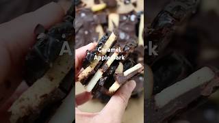 No sugar caramel apple bark 🍎🍫🍂 apple caramel fallrecipe nosugardessert easyrecipe nobake [upl. by Idnem261]