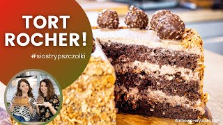 Tort Rocher ❤️ Prosty smaczny czekoladowy tort z chrupką z orzechów laskowych [upl. by Nomae]