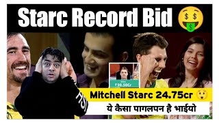 Mitchell Starc ने तोड़े सारे Record 😱 Pat Cummis हुए SRH के  IPL Auction LIVE [upl. by Elysia]