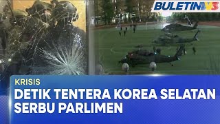 KRISIS  Rakaman Tentera Korea Selatan ‘Serbu’ Bangunan Parlimen [upl. by Yrekaz]