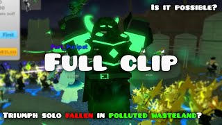 Solo Fallen in Polluted Wasteland FULL CLIP  Tower Defense Simulator [upl. by Orwin]