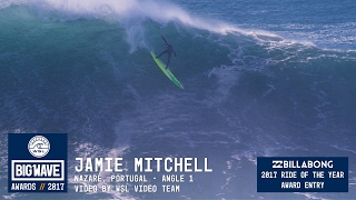 Jamie Mitchell at Nazaré 1 2017 Billabong Ride of the Year Entry  WSL Big Wave Awards [upl. by Wayne550]