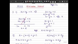 Simultaneous Linear Equations  Ex 52  Understanding ICSE Mathematics Class 9  Elimination [upl. by Hermia]