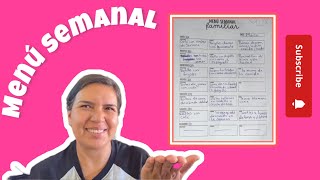 MENU SEMANAL DE COMIDAS DEL 25 AL 30 DE MARZO DE 2024 menu facil vlog [upl. by Ellynad]