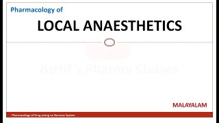 LOCAL ANAESTHETICS Pharmacology MALAYALAM LidocaineLignocaineTetracaine Procaine Cocaine [upl. by Marlin824]