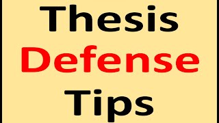 Thesis Defense Tips  Tips in Thesis Defense [upl. by Nnanaej]