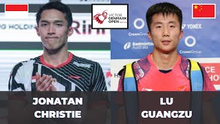 Jonatan Christie INA VS Lu Guangzu CHN  Badminton Highlight [upl. by Drescher]