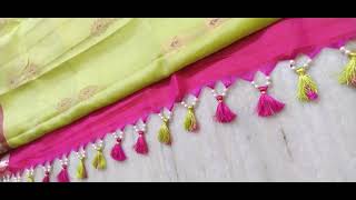 Saree Kuchu888  Saree Kuchu Design  Easy amp Simple Saree Kongu Pallu Mudulu Using Beads  Smart [upl. by Seed351]