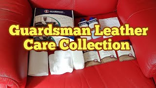 Guardsman Leather Care Collection  Unboxing Cleaning amp Polishing 2 Electric Leather Sofas [upl. by Aehtorod]