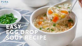 Resep Sup Telur Simple Cuma 3 Bahan  Easy Egg Drop Soup Recipe [upl. by Fita639]