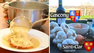 Traditional Garlic Soup  Le Tourin à lAil  from Gascony Southwest France [upl. by Arikihs]