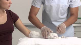 Plaster of Paris Dorsal Wrist Splint Application [upl. by Teerprug]