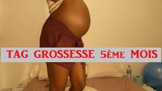 TAG GROSSESSE 7 mon 5ème mois la chaleur 🤰🏽 [upl. by Dey]