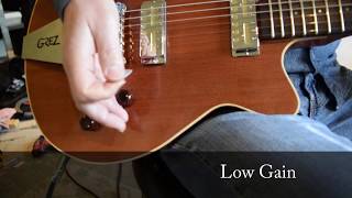 Gold Foil Pickups Guitar Volume Response with Gain [upl. by Burnight330]