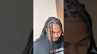 Two strand twist on locs loc hairstyles  cutting locs taper on locs [upl. by Angelle]