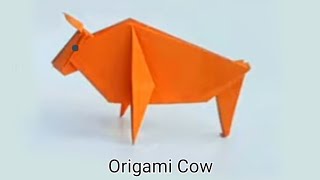 How to make a paper cow 🐂 Making cow with paper  Making crafts [upl. by Aniaz]