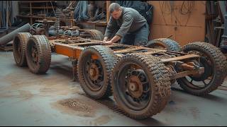 Man Builds AMPHIBIOUS Vehicle from Old Car Parts  by DonnDIY [upl. by Holms759]